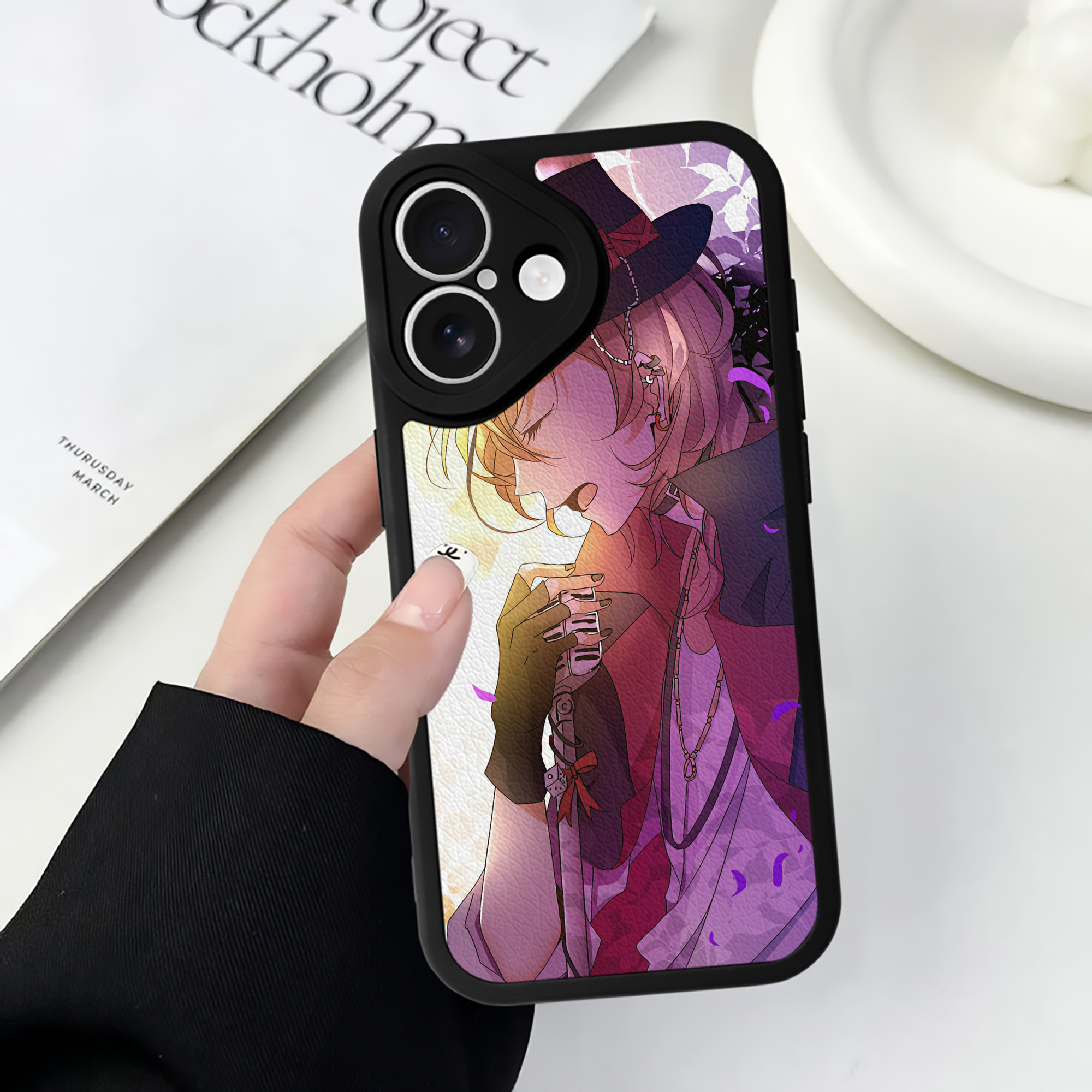（画像用） 文豪ストレイドッグス Bungo Stray Dogs 【iPhone 16シリーズ対応】シリコンスマホケース（レザー調） 材質：シリコン